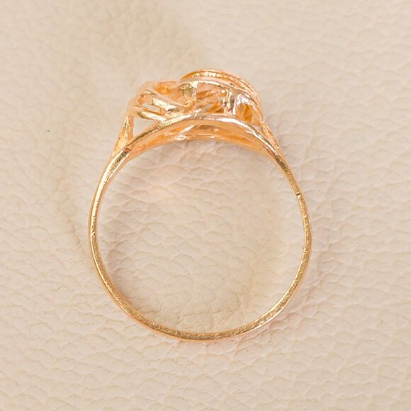 14K Yellow Gold Love-Knot Ring — Size 5.5 - Picture 13 of 13